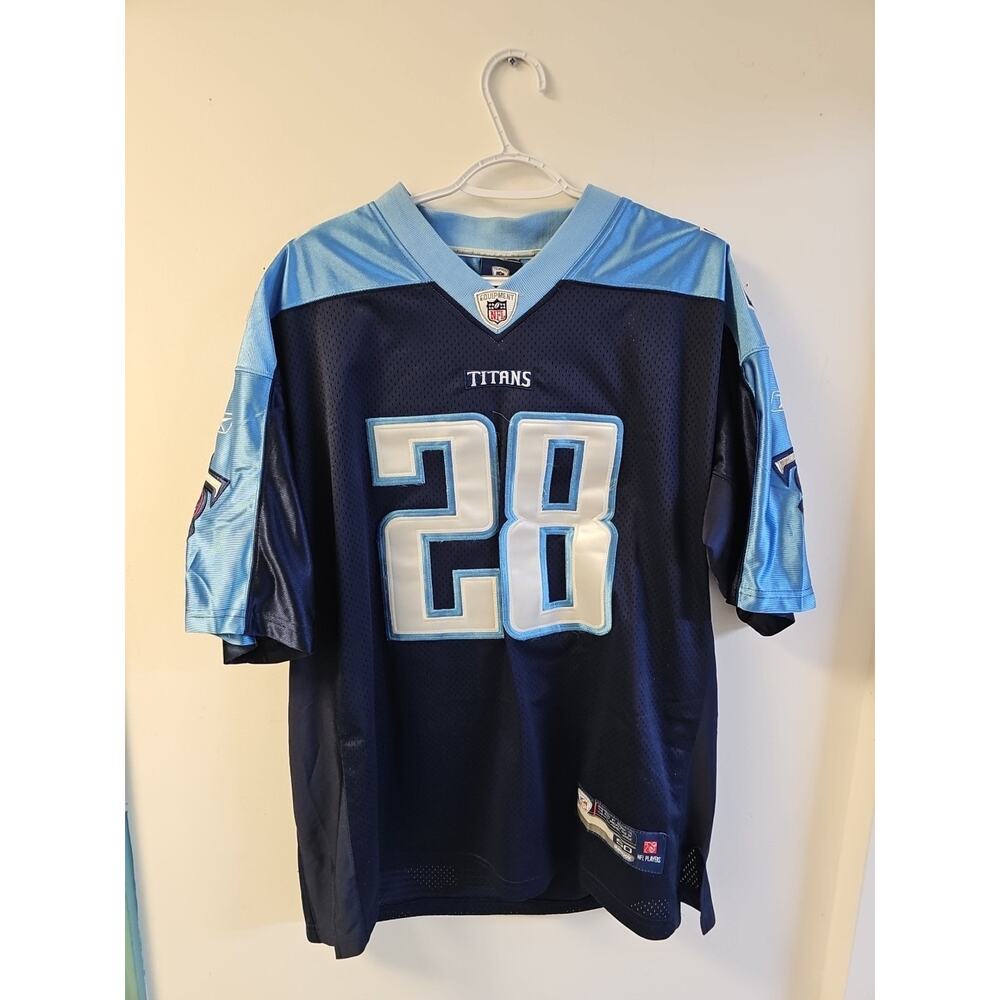 Authentic Reebok NFL Tennessee Titans Chris Johnson #28 Jersey Size 50